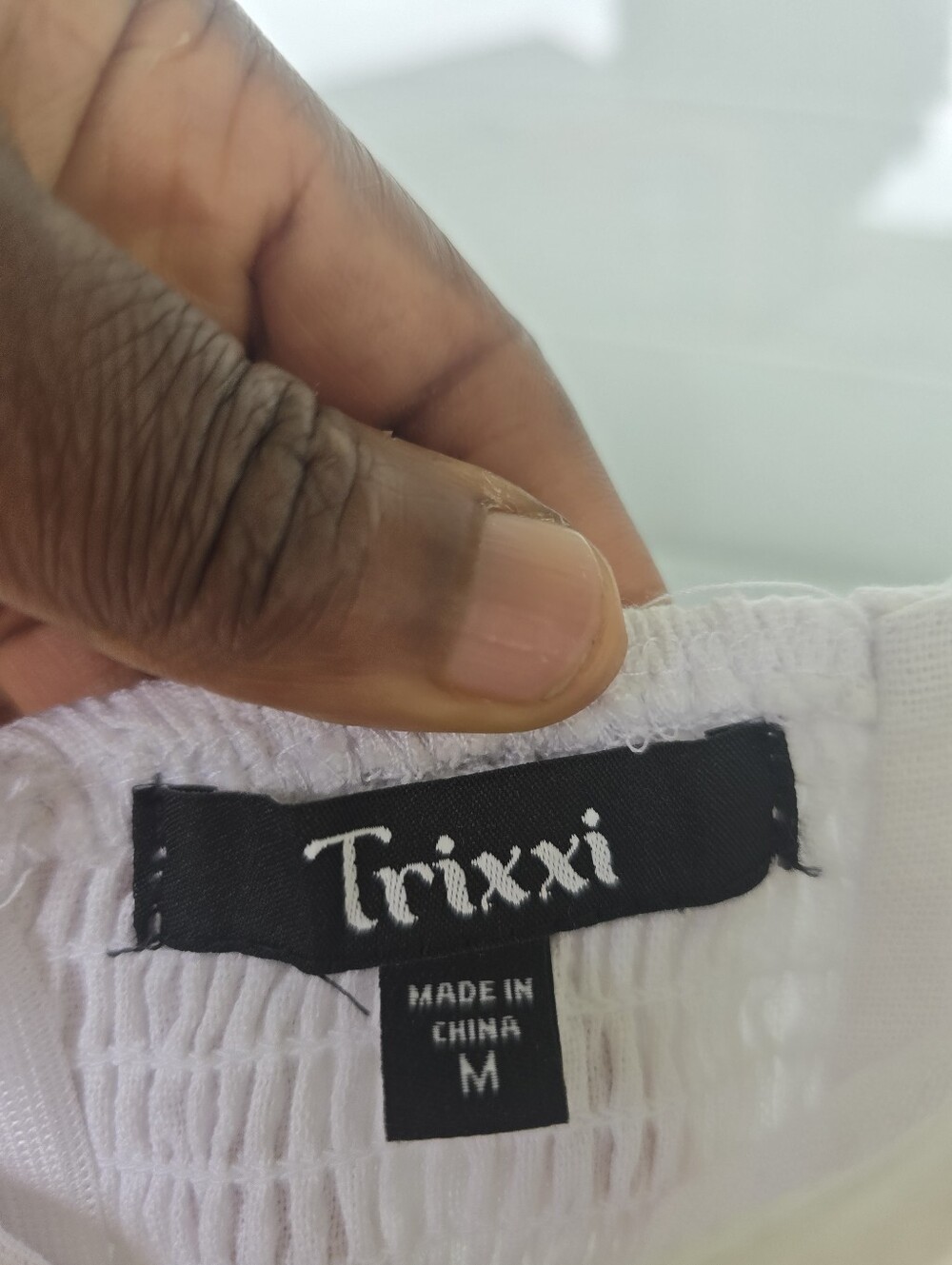 Trixxi White Strapless Maxi Dress Womens Medium Twist Front Summer Beach Boho - Picture 6 of 9